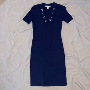 Navy Michael kors body con dress